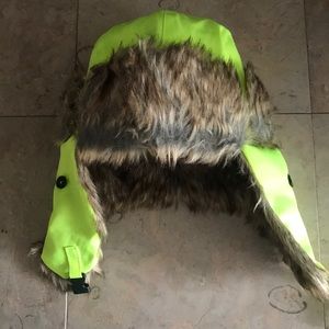 Neon bomber hat
